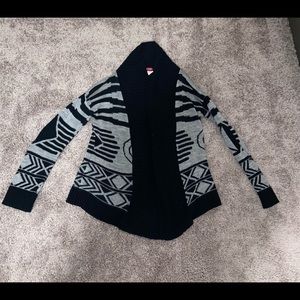 Say What Gray and Black Cardigan Size Medium